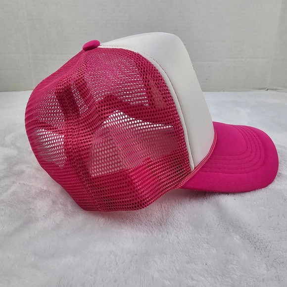 Nicki Minaj Fushia Two Toned Pink Mesh Trucker Snapback Hat - Picture 6 of 6